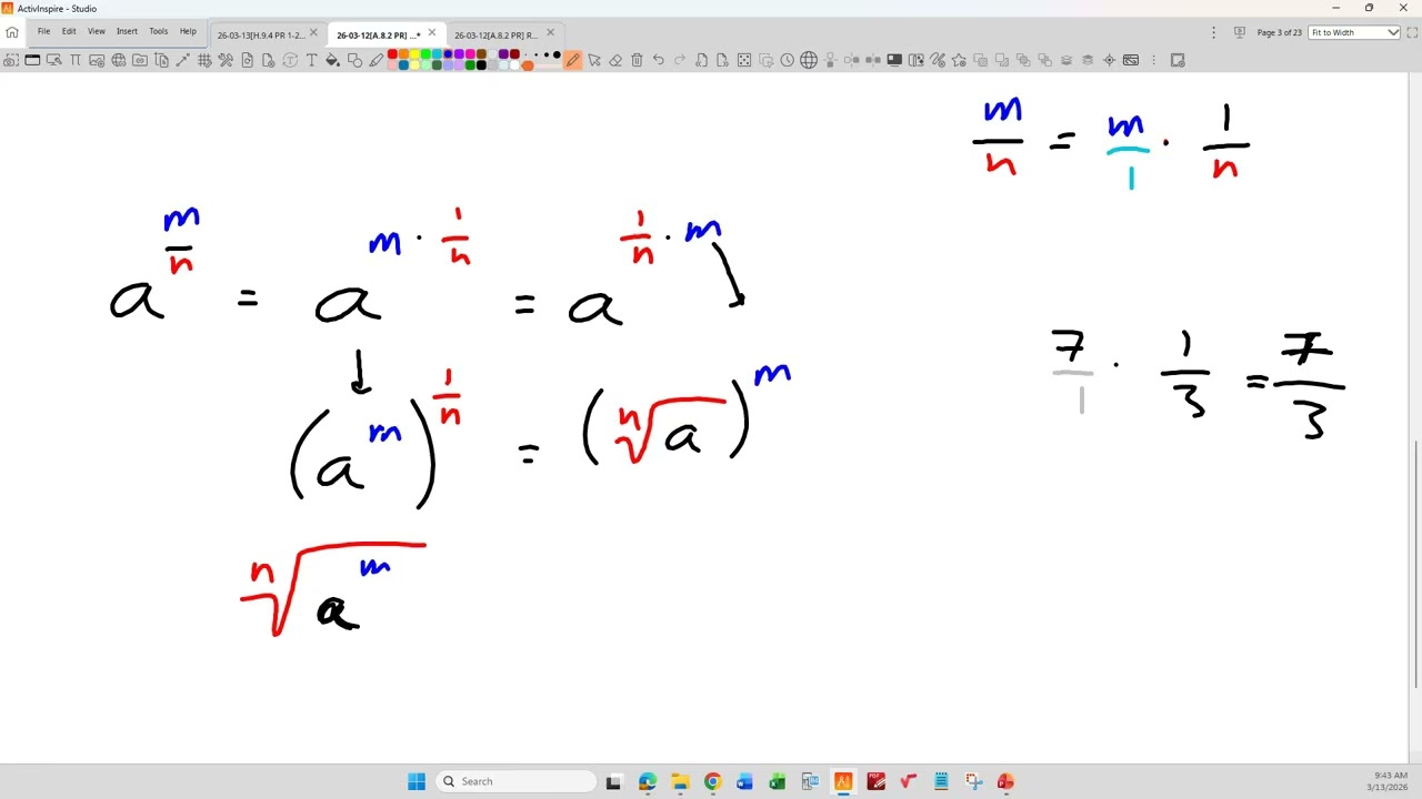 26-03-13[A.8.2 PR] Rational Exponents