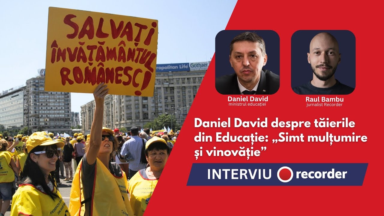 INTERVIU. Daniel David despre tăierile din Educație: „Simt mulțumire și vinovăție”
