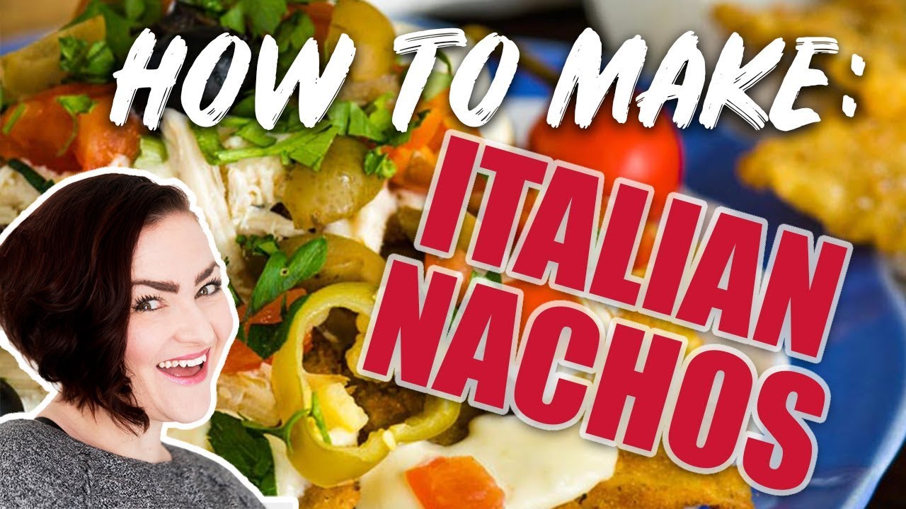 Italian Nachos with Fried Pasta Chips