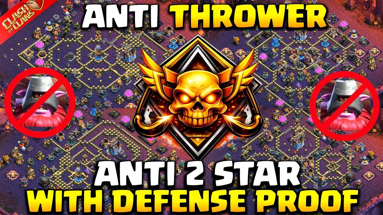 NEW TOP 10 BEST TH18 ANTI THROWER LEGEND CWL WAR BASE WITH LINK 2026 | TH18 ANTI 2 STAR | TH18 BASE 