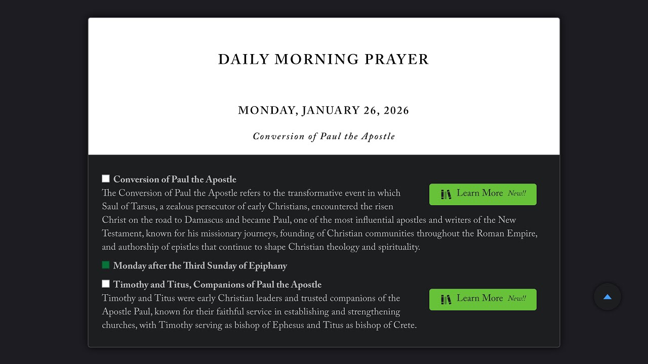 Morning Prayer, Monday 26 January 2026, BCP 2019: Psalm 69:1-18, Genesis 25, John 13