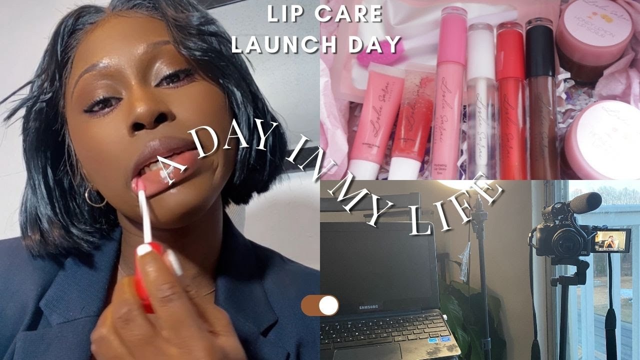 LIPGLOSS LAUNCH DAY VLOG |LAUNCHING MY LIP GLOSS BUSINESS
