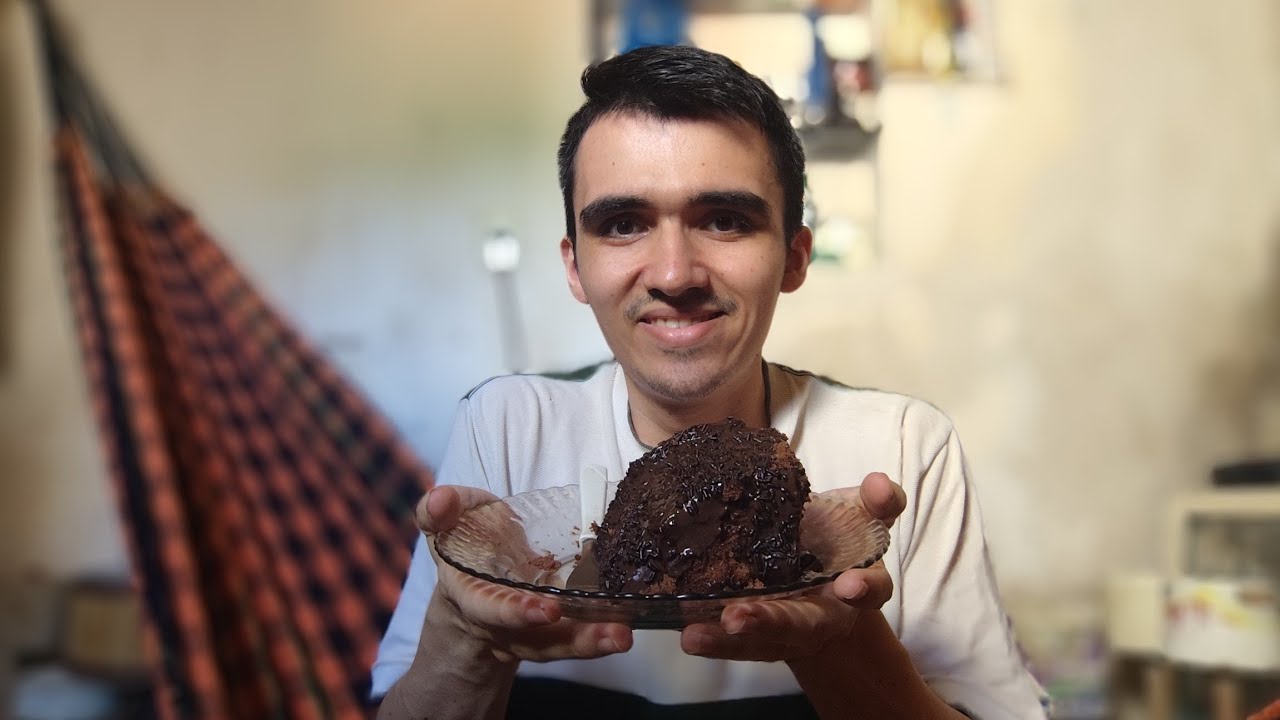 ASMR LANCHE DA TARDE 1 FATIA DE BOLO DE CHOCOLATE 