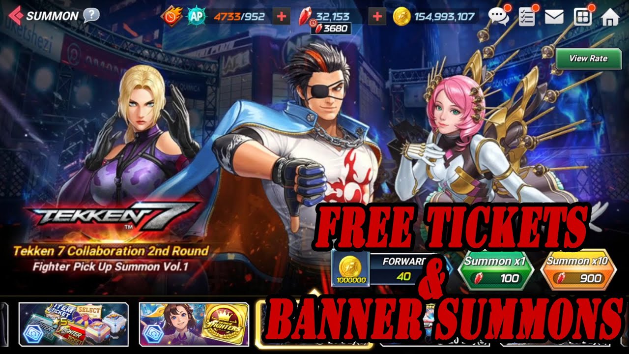 [KOF All Star]  Tekken 7 Collaboration R2 - Free tickets and Banner Summons