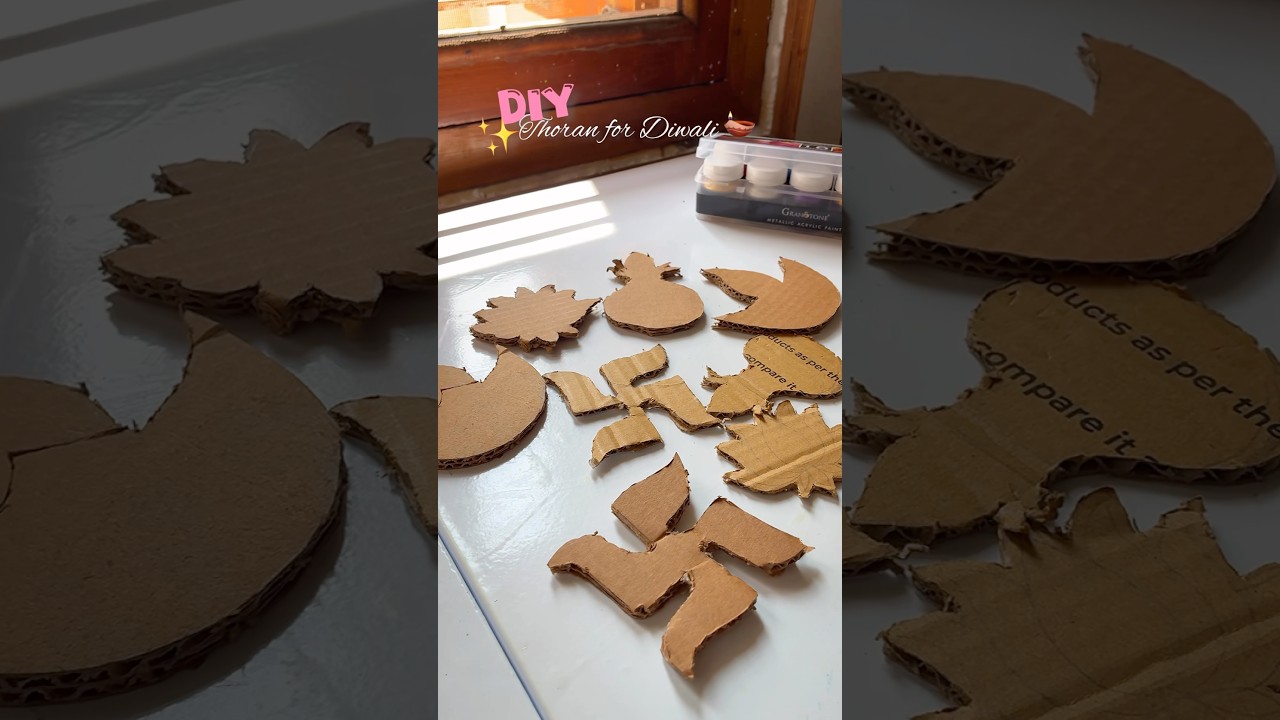 DIY thoran for Diwali 🪔✨ #art #diy #diwali #thoran #metalicpainting