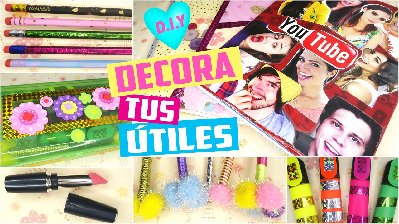 DECORA TUS ÚTILES | TIPS DE ESTUDIO ♥ | Yarissa