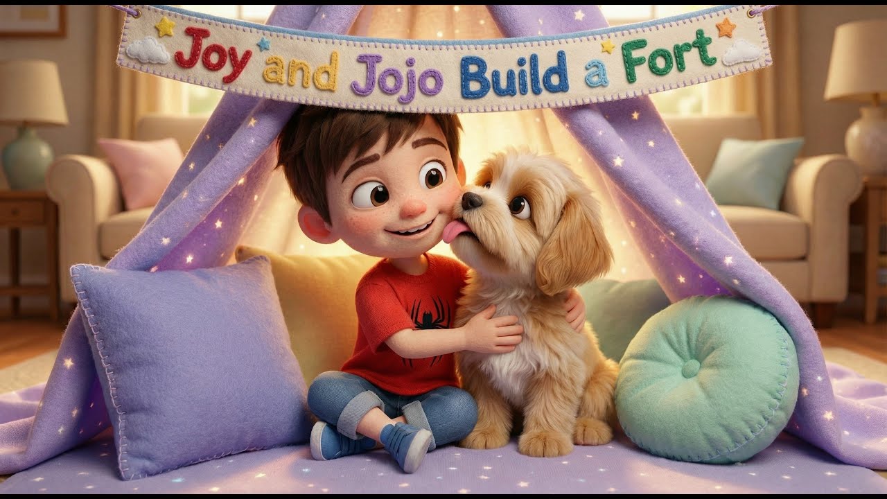 👦🏻Joy and 🐶Jojo Build a Fort 🏰 | Cozy Kids Story About Friendship