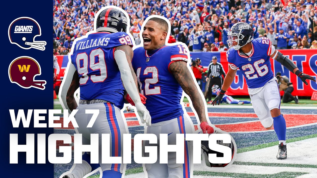 New York Giants Highlights vs. Washington Commanders | 2023 Regular Season Week 7