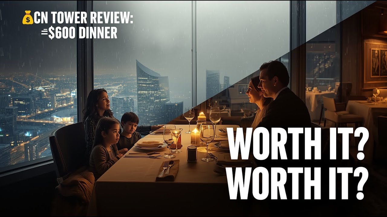 💸$600 Dinner in the Sky ! Was CN Tower 360 Restaurant Worth It (Toronto Travelling 1 day with kids )