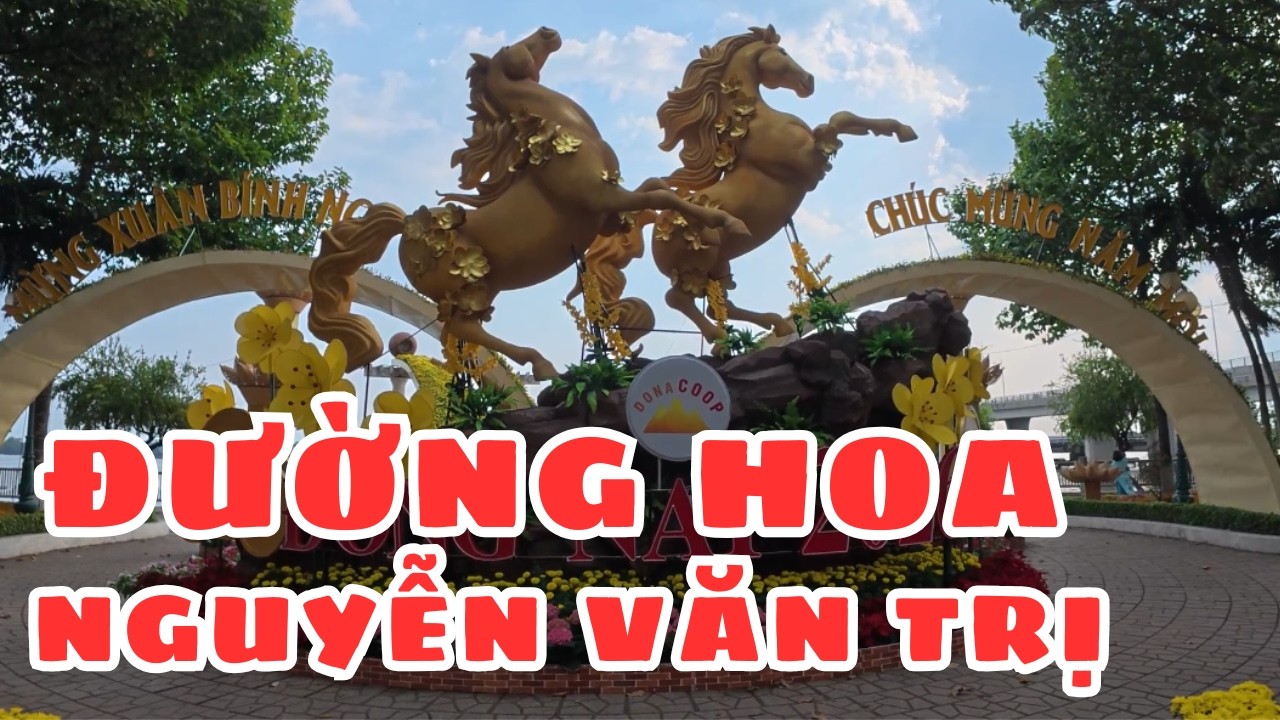 Khám Phá Đường Hoa Nguyễn Văn Trị Biên Hòa 2026 🌸 Check-in Tết Rực Rỡ Đồng Nai | Đi Thôi Nào