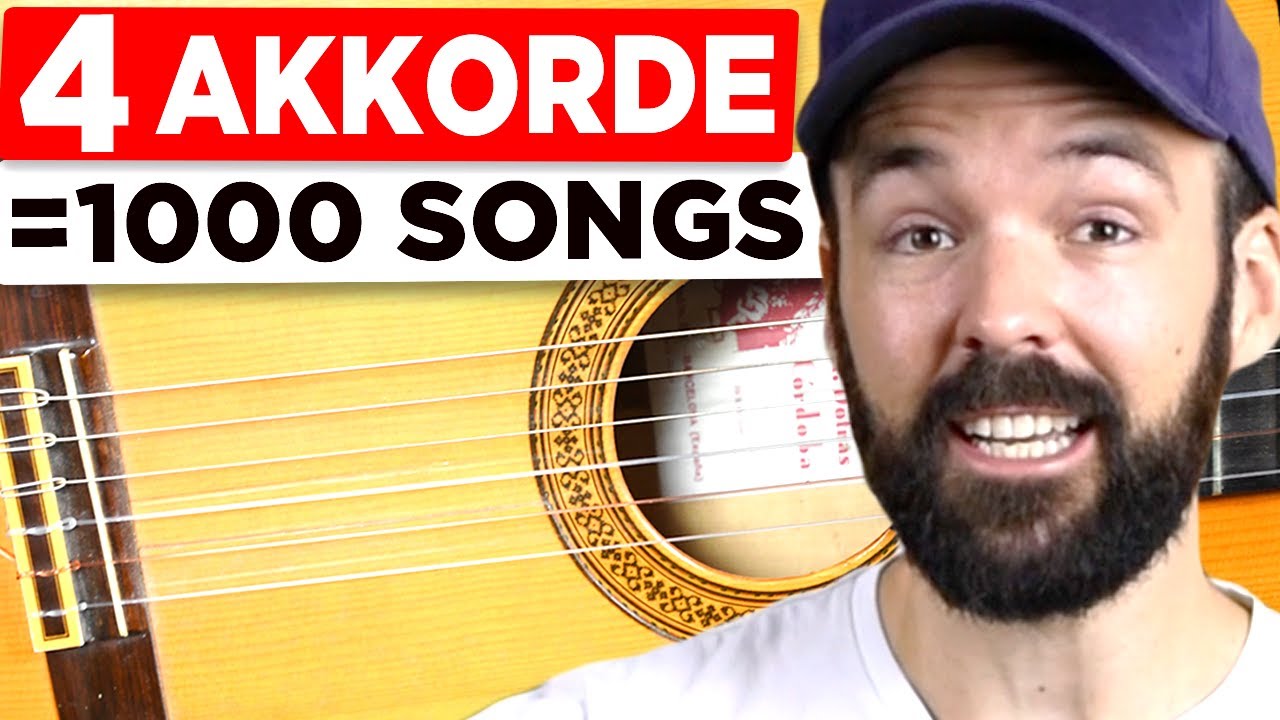 Wie du mit nur 4 Akkorden 1000 Songs spielen kannst - Gitarre lernen