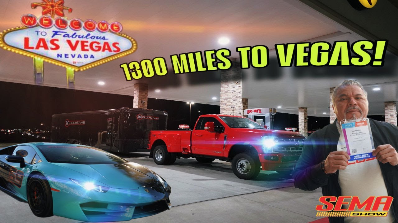 ROAD TO SEMA 2025!! Xclusive Collision Takes the Lambo & Trailer 1,300 Miles to VEGAS!!
