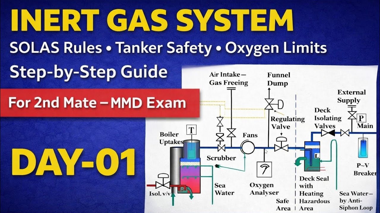 Inert Gas System Part -01 | SOLAS Rules, Tanker Safety & Oxygen Limits mmd exam