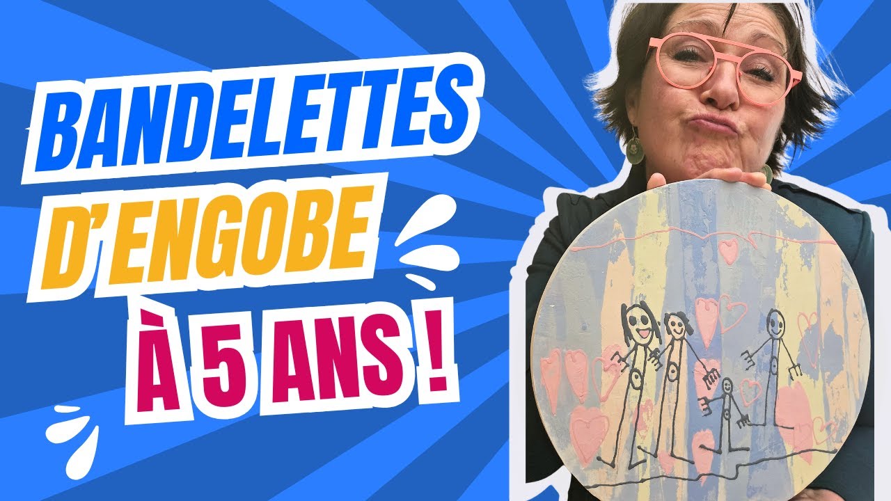 Comment transférer de l'engobe peint sur des bandelettes Comment décalquer un dessin d'enfant ? TUTO