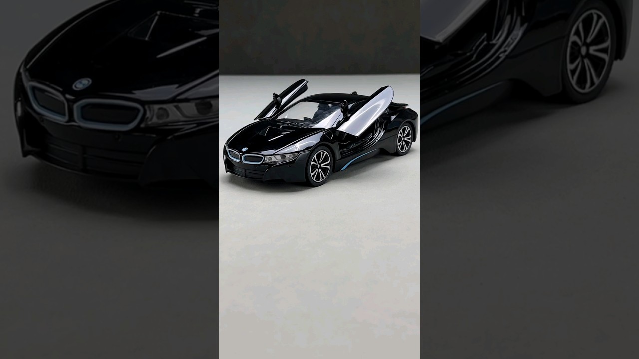 Miniature BMW I8 black version diecast model car #cars #diecast #modelcars
