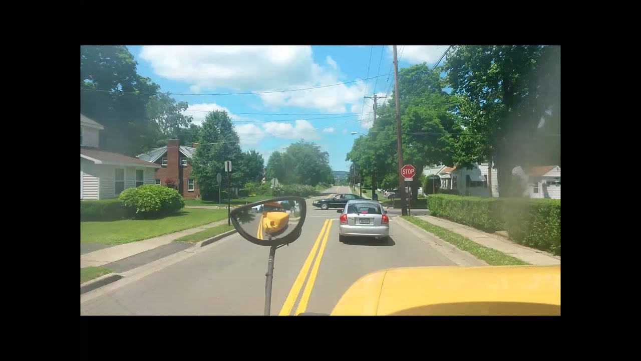 Driving 2001 Blue Bird CV200