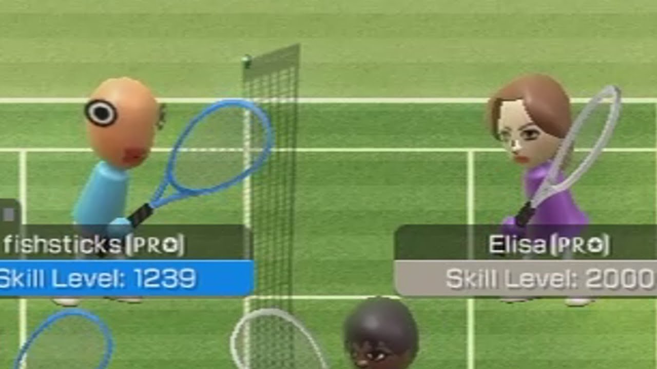 playing ELISA in wii sports tennis raging and funny moments
