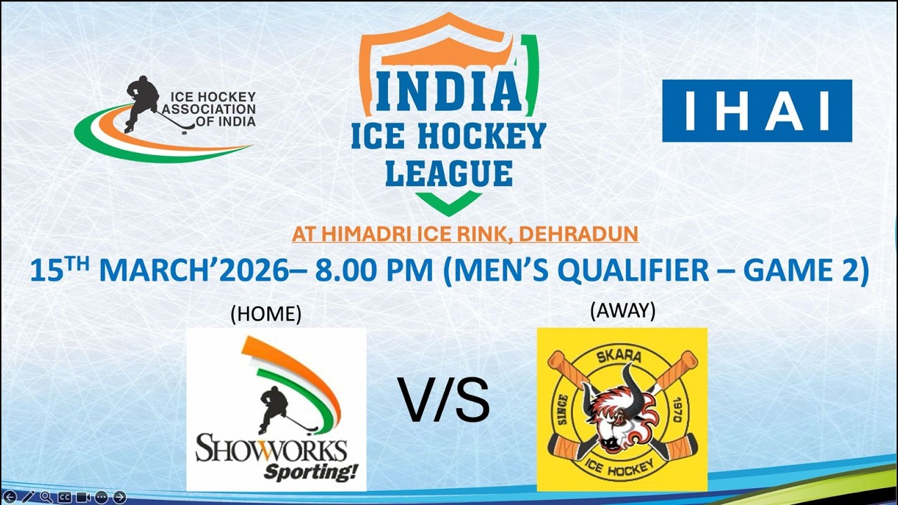 SKARA VS SHOWWORKS SPORTING  || MEN 'S QUALIFIER -GAME 2 || HIMADRI ICE RINK DEHRADUN ||