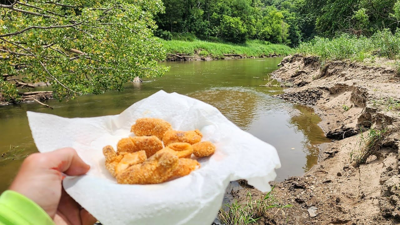 Overnight Catch and Cook On A SMALL RIVER!! (Kayak Fishing)