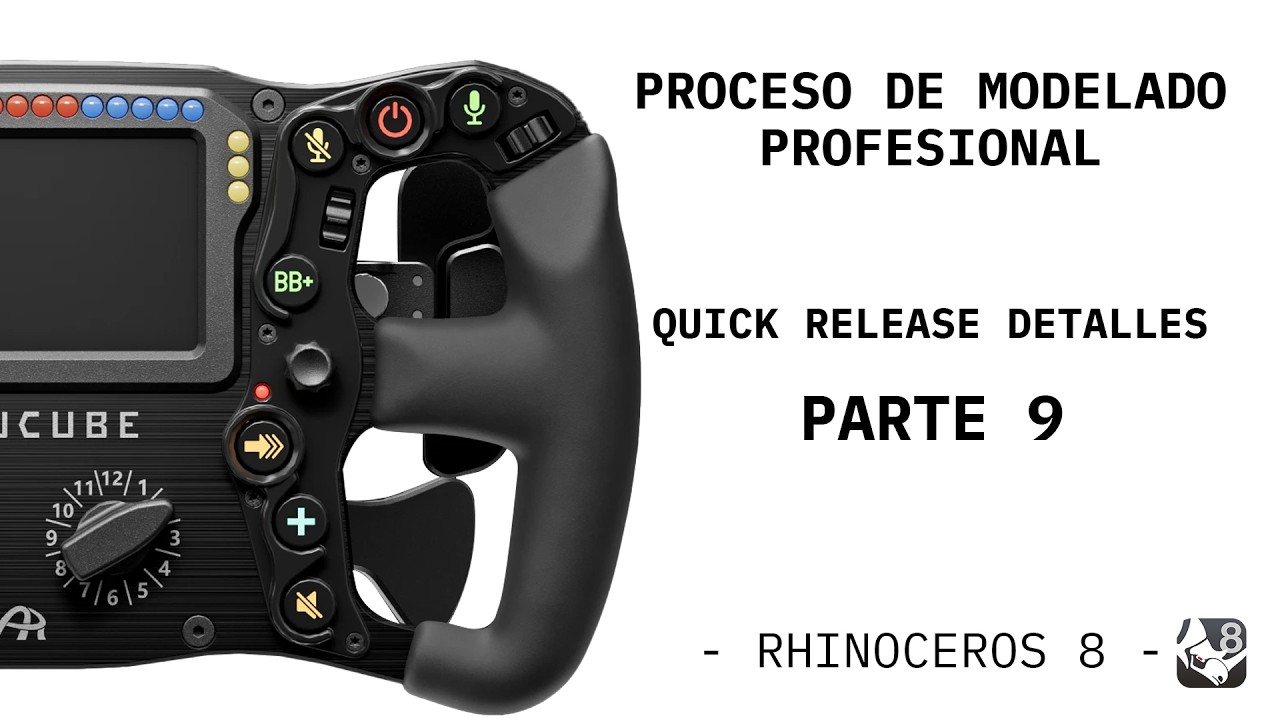 Modelado de volante realista || Proceso Completo para Diseñadores Industriales | Rhino 8 || Parte 9