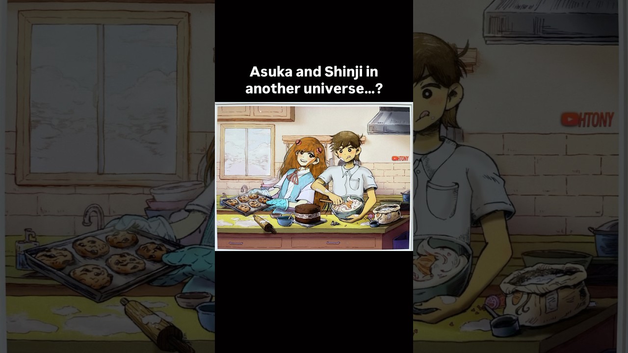 Asuka and Shinji in another universe&hellip;? #evangelion #omori