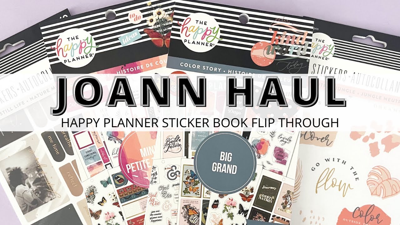 JOANN MINI HAUL | HAPPY PLANNER STICKER BOOK FLIP THROUGH