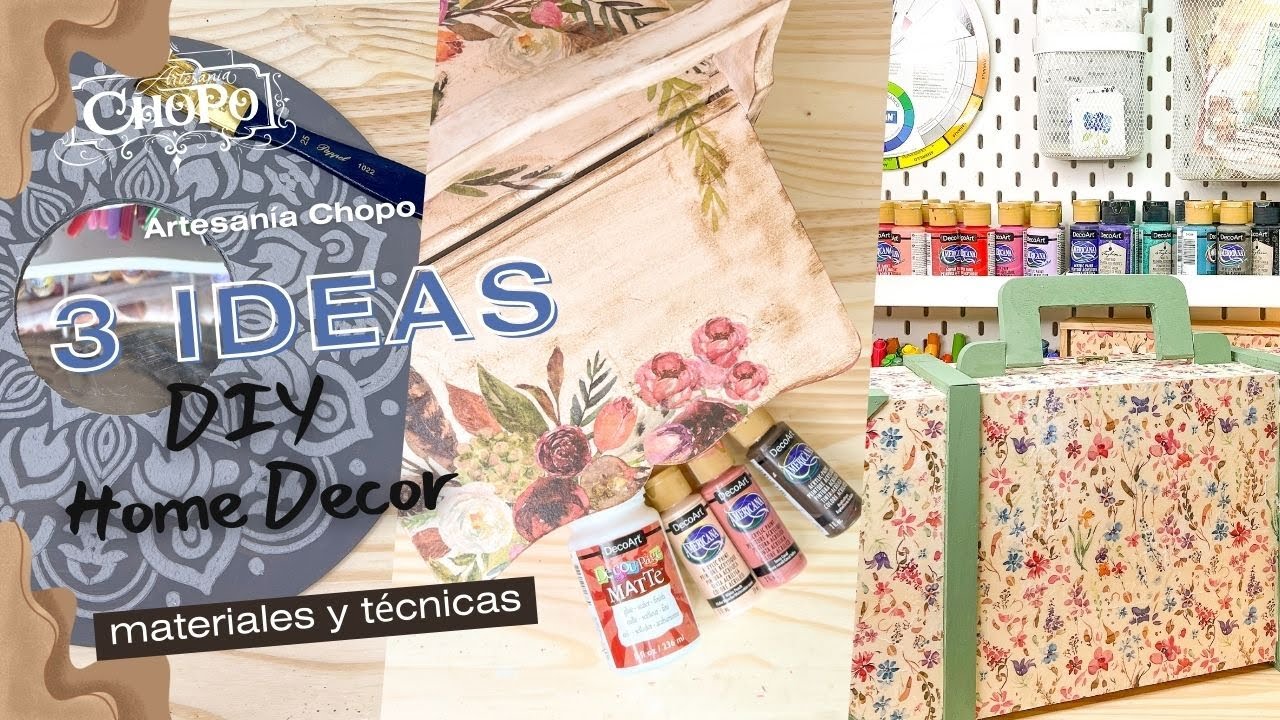 3 Ideas DIY Home Decor | Talleres de Decoración con Chopo