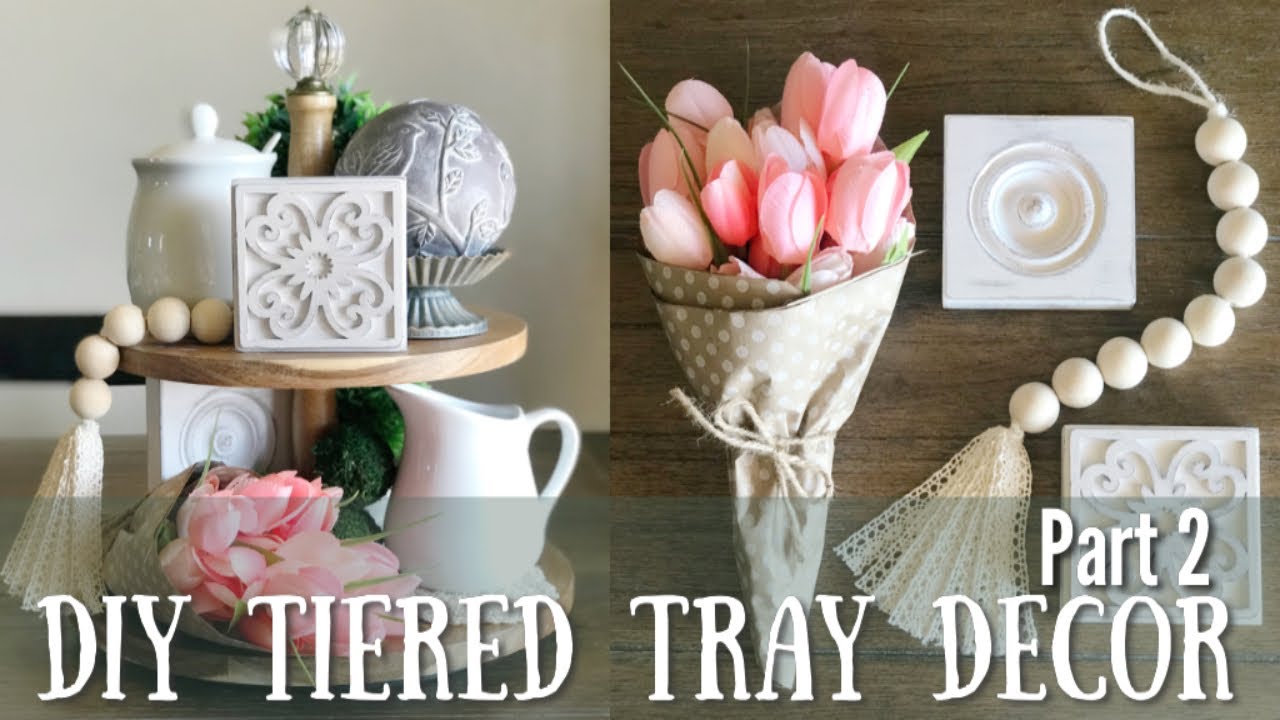 Part 2 DIY Tiered Tray Decor / Dollar Tree DIY Decor