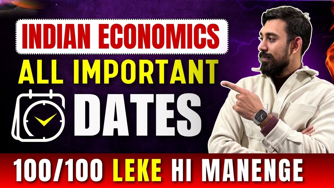 All important Dates | Indian Economic Development | One Shot