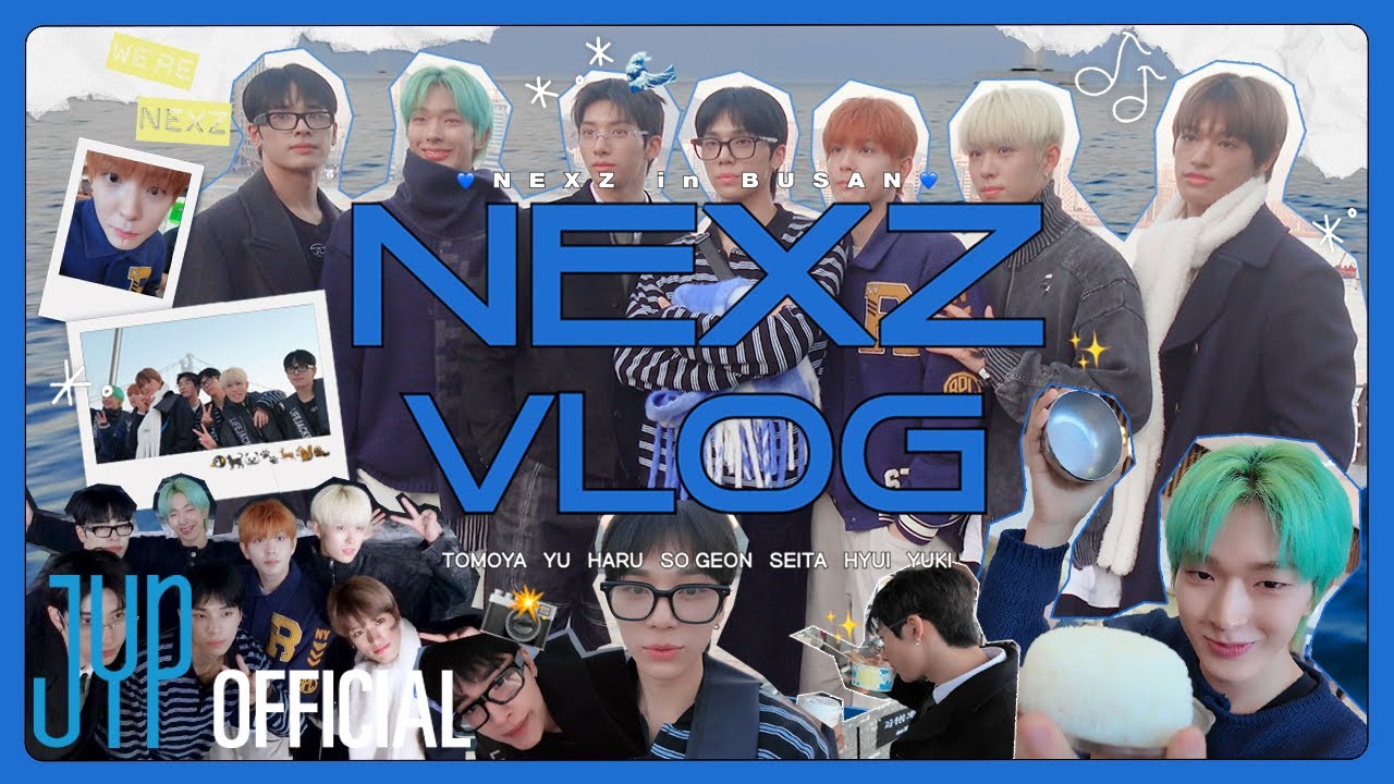 [NEXZ(넥스지) VLOG] BUSAN VLOG | 넥스지의 첫 부산 여행기🌊💙 휴이소 선물교환🎁 요트🚢와 함께 즐긴 낭만넘치는 부산 밤바다🌉✨
