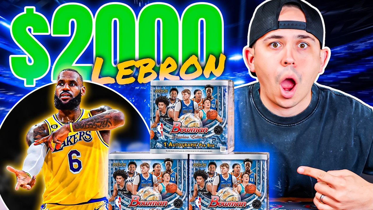 Мы вытащили 1/1 И LeBron #/10 из ОДНОЙ коробки Bowman Sapphire