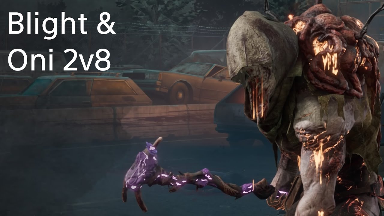 Blight & Oni | Dead By Daylight 2v8 (killer pov no commentary)