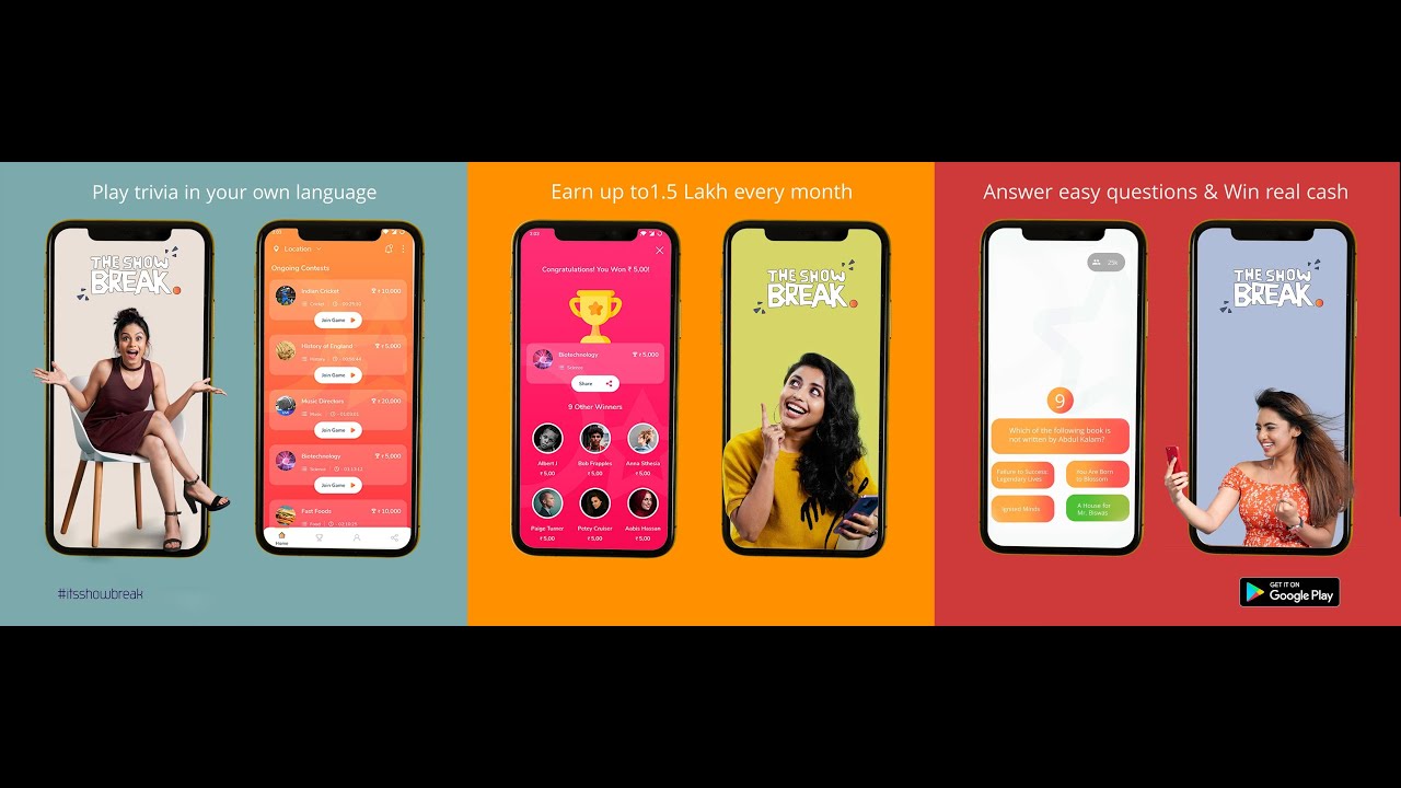 Glimpse of live Trivia game in The Show Break
