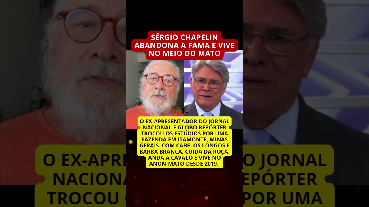 EX-APRESENTADOR DO JORNAL NACIONAL ABANDONA A FAMA PARA VIVER NO MEIO DO MATO