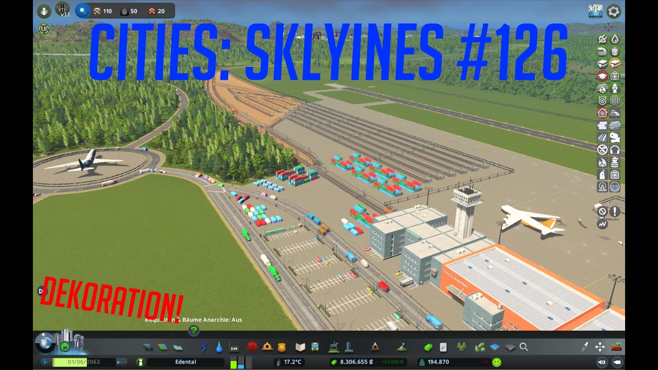 Let's Play: Cities: Skylines Edental | #126 | VERSCHÖNERUNG des FRACHTFLUGHAFENS!