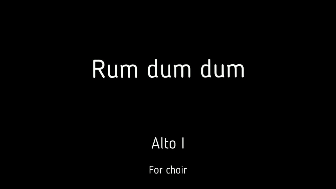 Choir/chór D. Šuplevski - Rum dum dum - Alto I + score