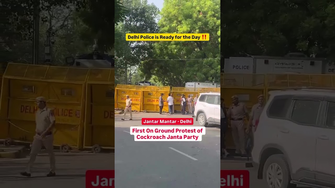 CJP first on ground protest #cjpprotestdelhi #news #cockroachjantapartyprotest