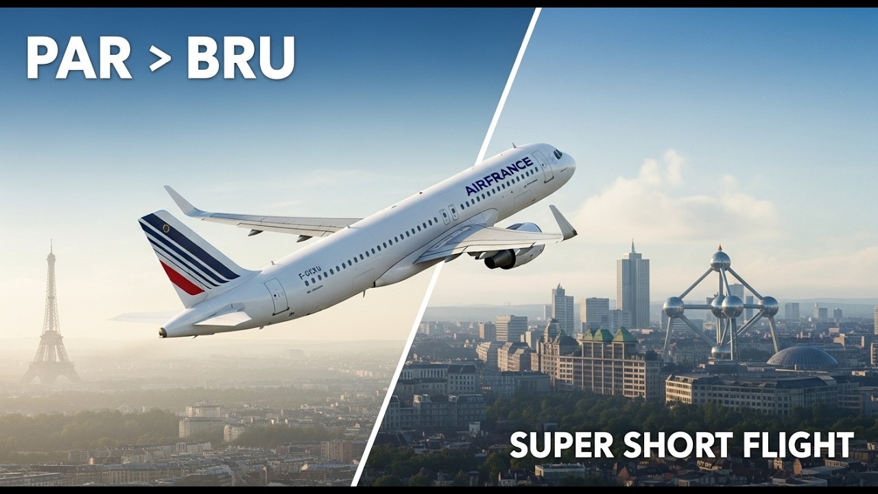 Paris → Brussels | Air France A320 | Microsoft Flight Simulator