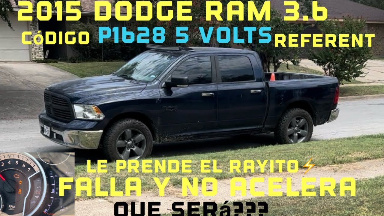 1ra parte (codigo P1628) 2015 Dodge Ram 3.6🔴le aparece el rayito⚡️falla y pierde potencia🔴🤓🤓