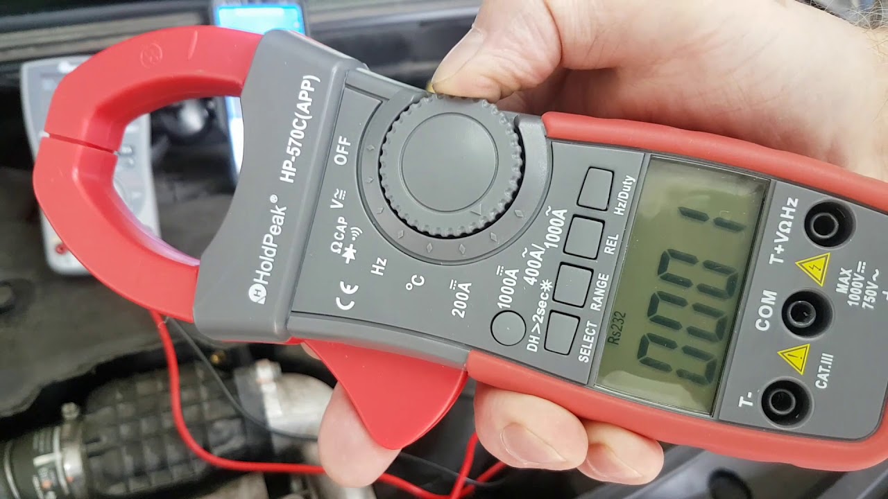 Jak zmierzyć prąd rozruchu silnika samochodu. HoldPeak 570C-APP