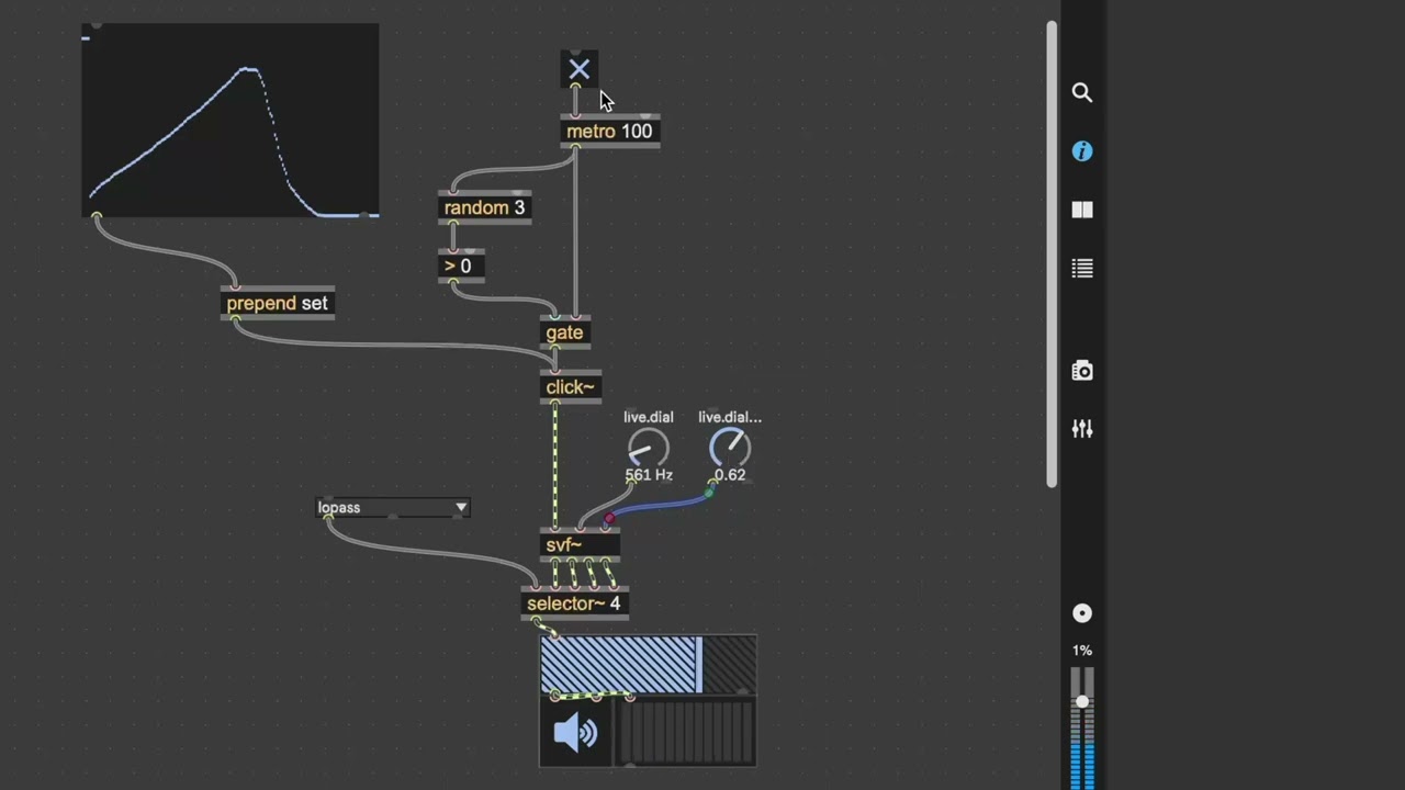 Fun with click~ and preset with Max/MSP
