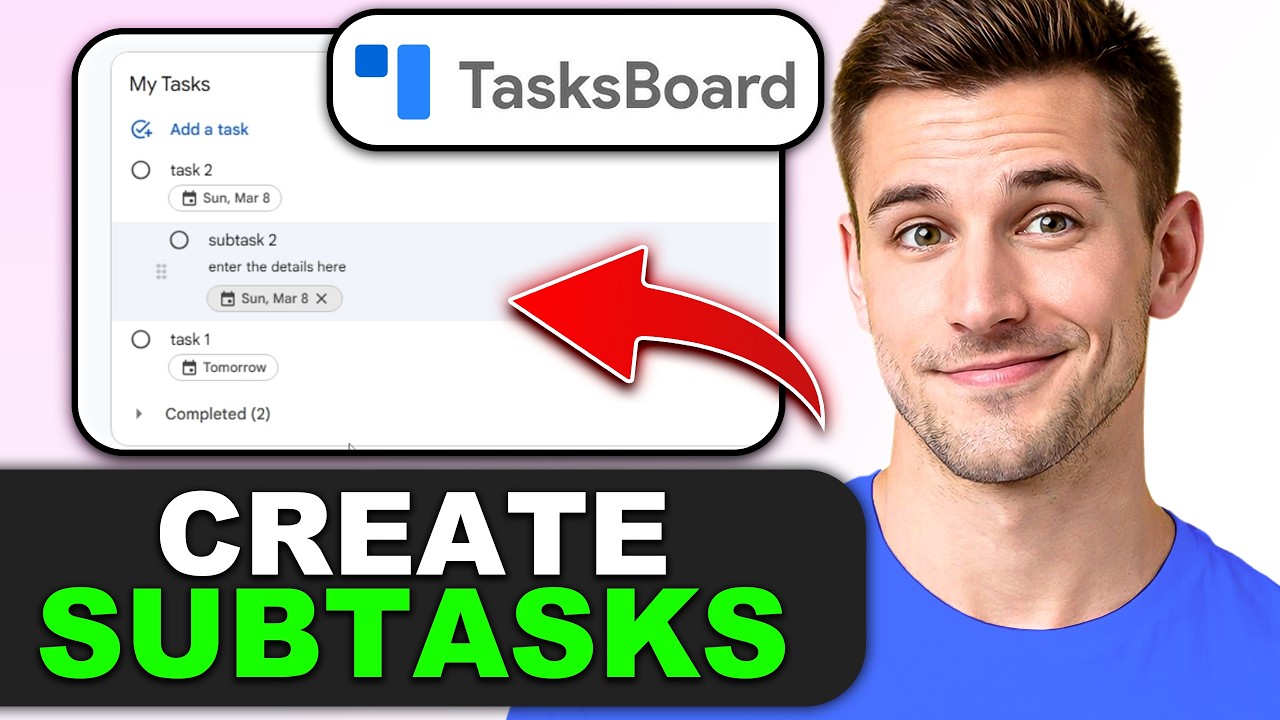 Как создать подзадачу на доске задач (Google Tasks) в 2026 году