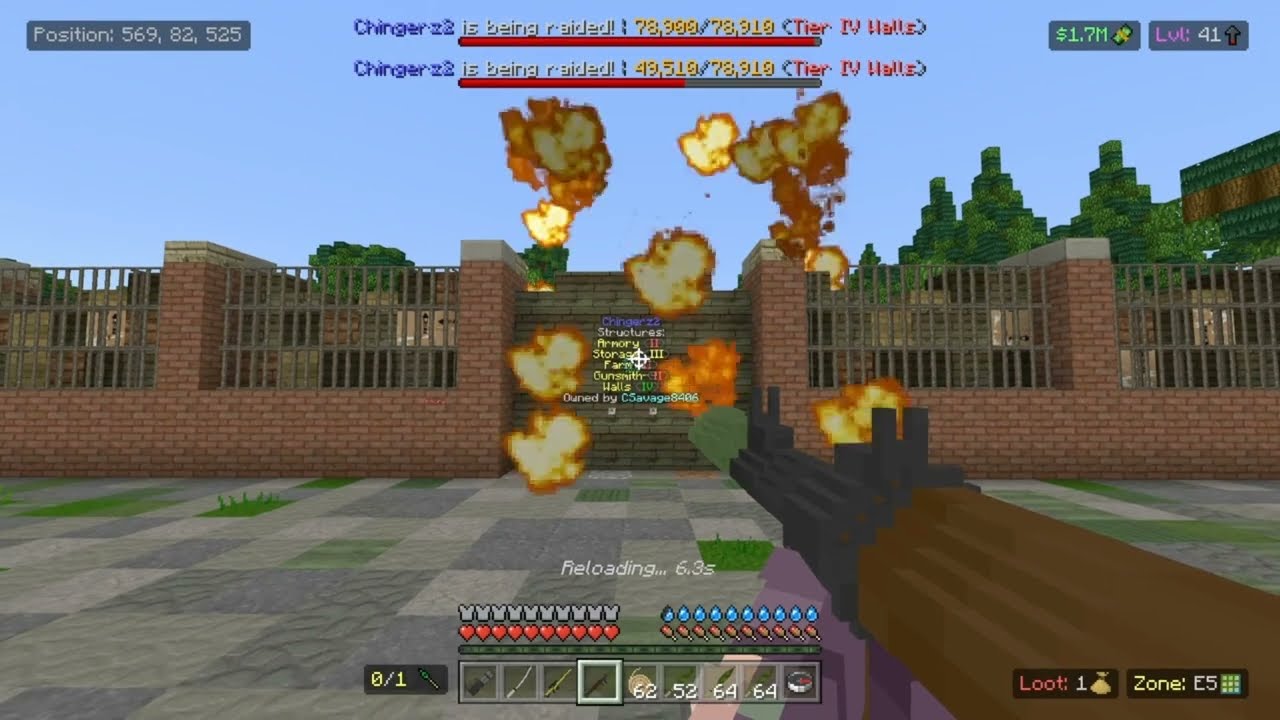my first online raid in The Mining Dead