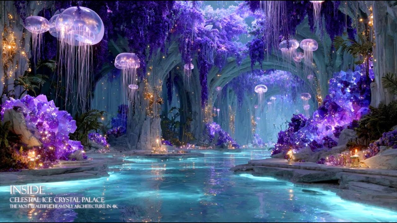 Inside a Celestial Ice Crystal Palace | The Most Beautiful Heavenly Architecture in 4K
