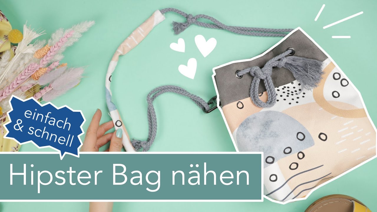 Hipster Bucket Bag Tasche nähen | Freebie