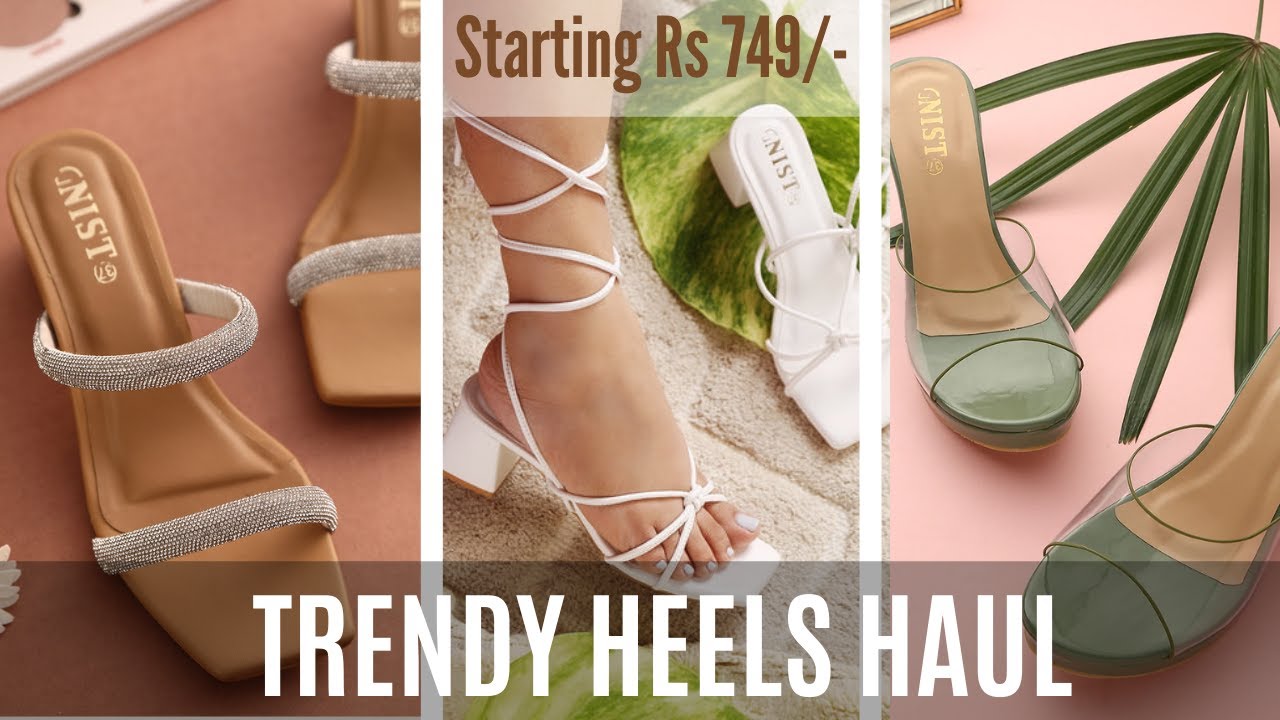 trendy heels haul | heels haul under 1000 | wedge heels haul | block heels haul |  @Shopgnist