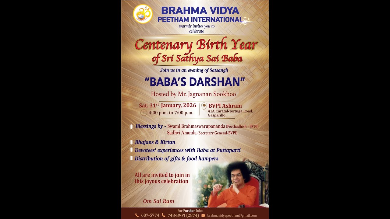 Centenary Birth Year of Srí Sathya Sai Baba