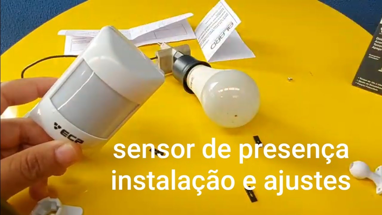 Como instalar e regular  sensor de presença  e fotocelula ECP #sensor #fotocelula #instalação.
