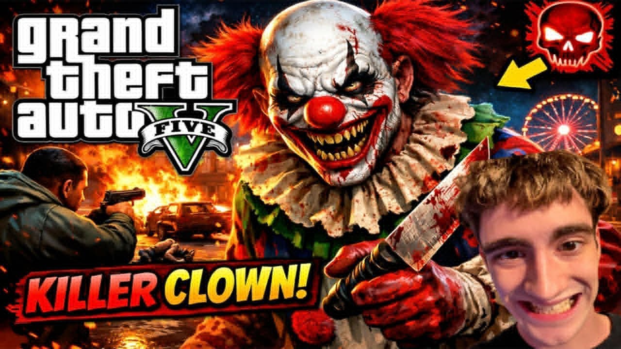 Killer Clown On The Loose Prt 1 (Gta5)  (Portrait)