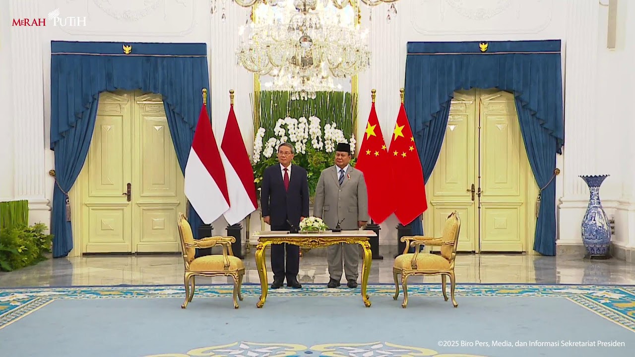 LIVE: Kunjungan Resmi Premier Republik Rakyat Tiongkok (RRT) Li Qiang, Istana Merdeka, 25 Mei 2025